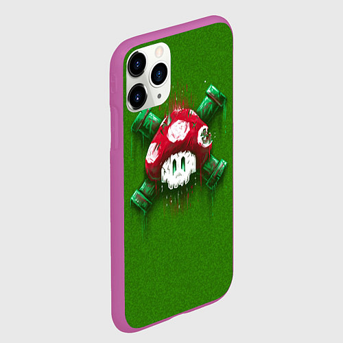 Чехол iPhone 11 Pro матовый Mushroom is Dead / 3D-Фиолетовый – фото 2