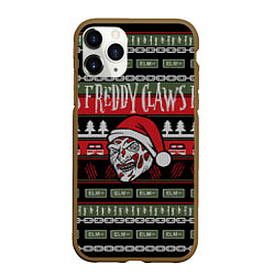 Чехол iPhone 11 Pro матовый Freddy Christmas, цвет: 3D-коричневый