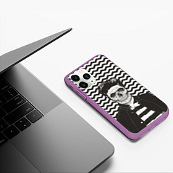 Чехол iPhone 11 Pro матовый Мертвый модник, цвет: 3D-фиолетовый — фото 2