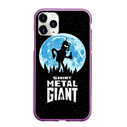 Чехол iPhone 11 Pro матовый Bender Metal Giant, цвет: 3D-фиолетовый