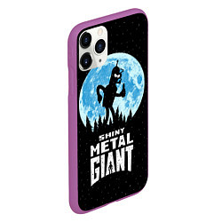 Чехол iPhone 11 Pro матовый Bender Metal Giant, цвет: 3D-фиолетовый — фото 2