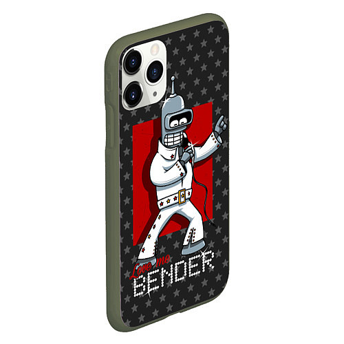 Чехол iPhone 11 Pro матовый Bender Presley / 3D-Темно-зеленый – фото 2