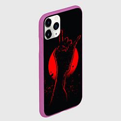 Чехол iPhone 11 Pro матовый Zombie Rock, цвет: 3D-фиолетовый — фото 2