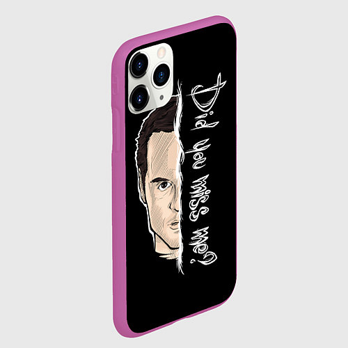 Чехол iPhone 11 Pro матовый Did you miss me? / 3D-Фиолетовый – фото 2