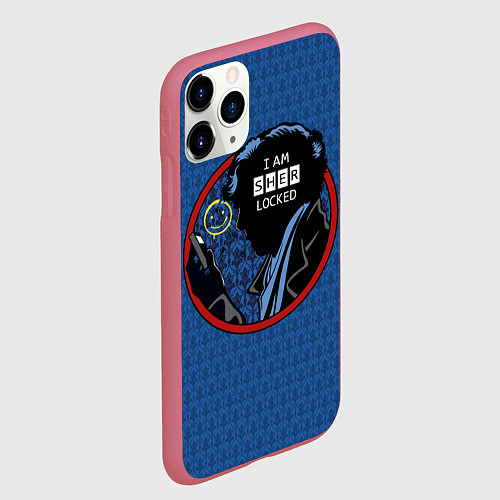 Чехол iPhone 11 Pro матовый I am Sherlocked / 3D-Малиновый – фото 2