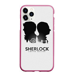 Чехол iPhone 11 Pro матовый Sherlock Edition, цвет: 3D-малиновый