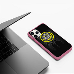 Чехол iPhone 11 Pro матовый Sherlock Smile, цвет: 3D-малиновый — фото 2