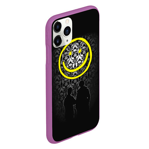 Чехол iPhone 11 Pro матовый Sherlock Smile / 3D-Фиолетовый – фото 2