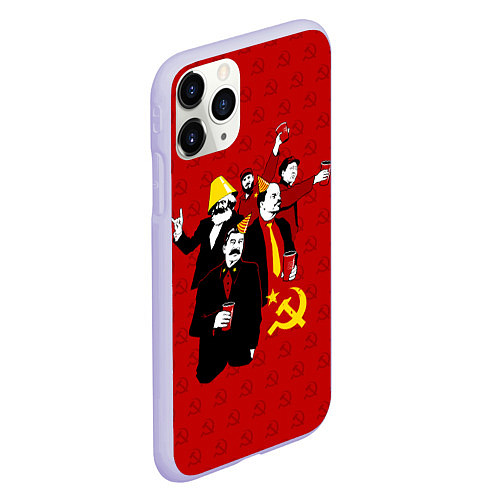 Чехол iPhone 11 Pro матовый Communist Party / 3D-Светло-сиреневый – фото 2