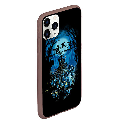 Чехол iPhone 11 Pro матовый Zombie Island / 3D-Коричневый – фото 2