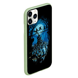Чехол iPhone 11 Pro матовый Zombie Island, цвет: 3D-салатовый — фото 2