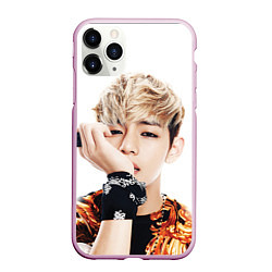 Чехол iPhone 11 Pro матовый Kim TaeHyung, цвет: 3D-розовый