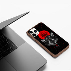 Чехол iPhone 11 Pro матовый Кровавая Луна, цвет: 3D-коричневый — фото 2