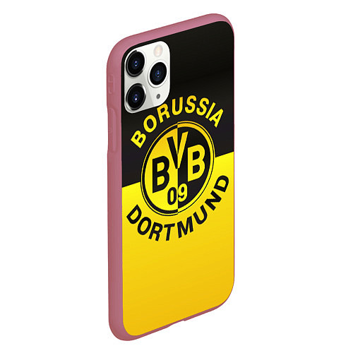 Чехол iPhone 11 Pro матовый Borussia Dortmund FC / 3D-Малиновый – фото 2