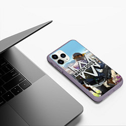 Чехол iPhone 11 Pro матовый Watch Dogs 2, цвет: 3D-серый — фото 2