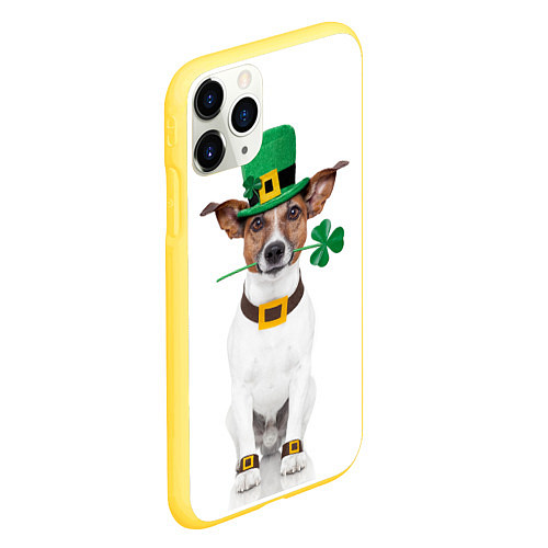 Чехол iPhone 11 Pro матовый Ирландия / 3D-Желтый – фото 2