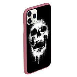 Чехол iPhone 11 Pro матовый Evil Skull, цвет: 3D-малиновый — фото 2