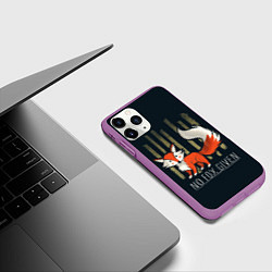 Чехол iPhone 11 Pro матовый No Fox Given, цвет: 3D-фиолетовый — фото 2