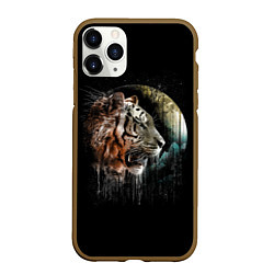 Чехол iPhone 11 Pro матовый Космический тигр