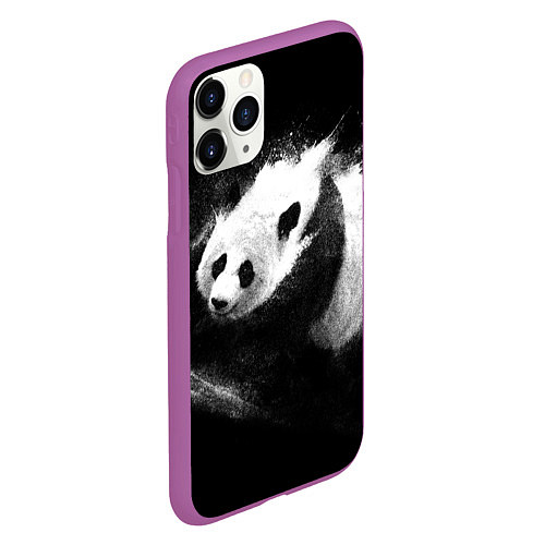 Чехол iPhone 11 Pro матовый Молочная панда / 3D-Фиолетовый – фото 2