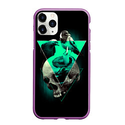 Чехол iPhone 11 Pro матовый Череп колдуна, цвет: 3D-фиолетовый