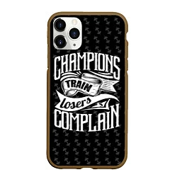 Чехол iPhone 11 Pro матовый Champions Train, цвет: 3D-коричневый