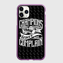 Чехол iPhone 11 Pro матовый Champions Train, цвет: 3D-фиолетовый