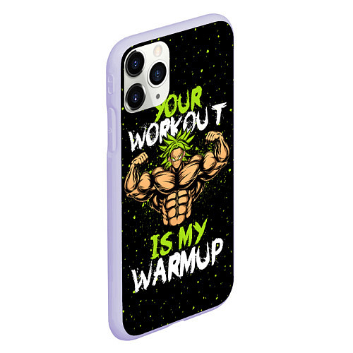 Чехол iPhone 11 Pro матовый My Workout / 3D-Светло-сиреневый – фото 2