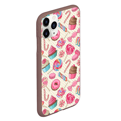 Чехол iPhone 11 Pro матовый Радости для сладости / 3D-Коричневый – фото 2