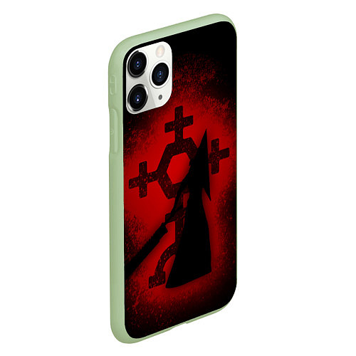 Чехол iPhone 11 Pro матовый Silent Hill: Dark Faith / 3D-Салатовый – фото 2