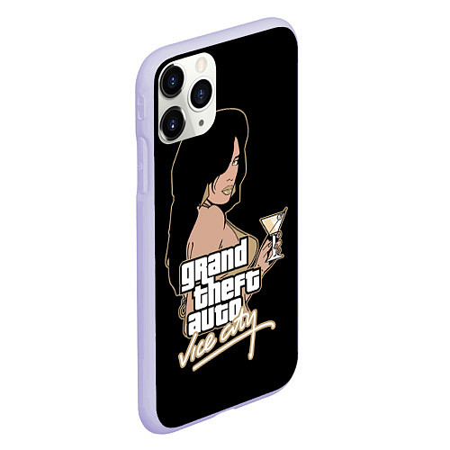 Чехол iPhone 11 Pro матовый GTA Vice City / 3D-Светло-сиреневый – фото 2