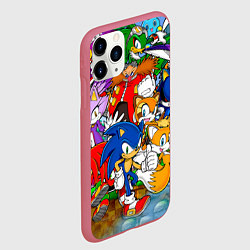 Чехол iPhone 11 Pro матовый Sonic Stories, цвет: 3D-малиновый — фото 2