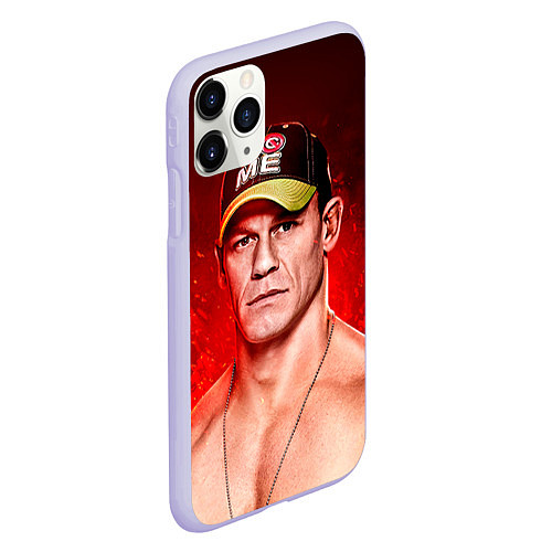 Чехол iPhone 11 Pro матовый John Cena: Flame / 3D-Светло-сиреневый – фото 2