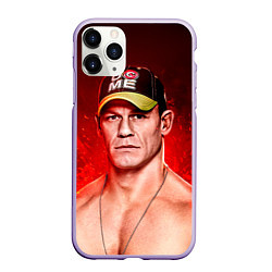 Чехол iPhone 11 Pro матовый John Cena: Flame, цвет: 3D-светло-сиреневый