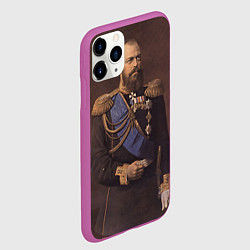Чехол iPhone 11 Pro матовый Александр III Миротворец, цвет: 3D-фиолетовый — фото 2
