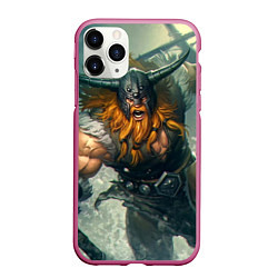 Чехол iPhone 11 Pro матовый Olaf, цвет: 3D-малиновый