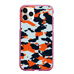 Чехол iPhone 11 Pro матовый CS:GO Asiimov Camouflage, цвет: 3D-малиновый