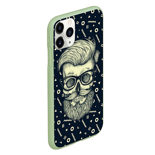 Чехол iPhone 11 Pro матовый Hipster is Dead / 3D-Салатовый – фото 2