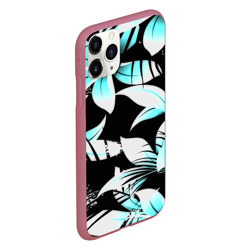 Чехол iPhone 11 Pro матовый Tropica / 3D-Малиновый – фото 2