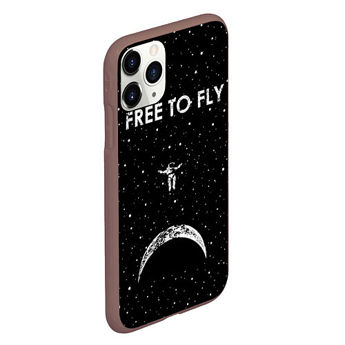 Чехол iPhone 11 Pro матовый Free to Fly / 3D-Коричневый – фото 2