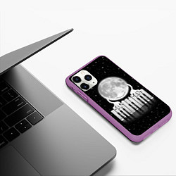 Чехол iPhone 11 Pro матовый Лунная мелодия, цвет: 3D-фиолетовый — фото 2