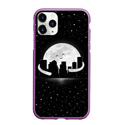 Чехол iPhone 11 Pro матовый Лунные объятия, цвет: 3D-фиолетовый