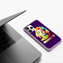 Чехол iPhone 11 Pro матовый Marilyn Monroe, цвет: 3D-сиреневый — фото 2