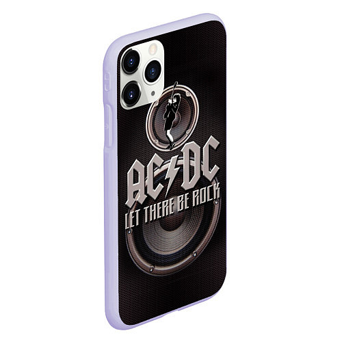 Чехол iPhone 11 Pro матовый AC/DC: Let there be rock / 3D-Светло-сиреневый – фото 2