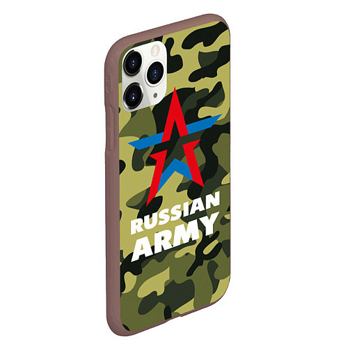 Чехол iPhone 11 Pro матовый Russian army / 3D-Коричневый – фото 2