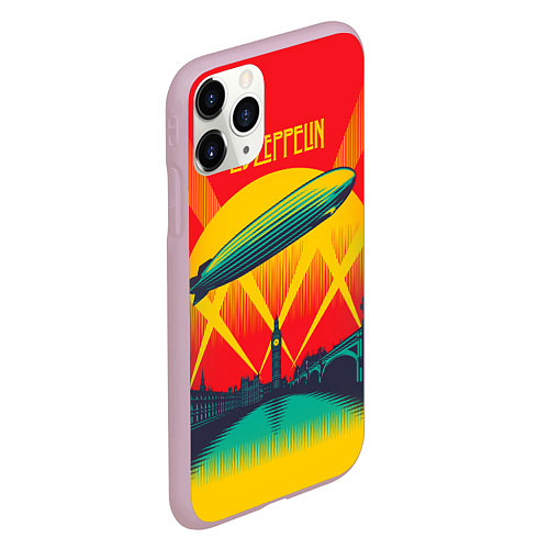 Чехол iPhone 11 Pro матовый Led Zeppelin: Hindenburg / 3D-Розовый – фото 2