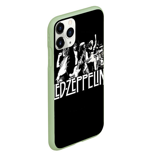 Чехол iPhone 11 Pro матовый Led Zeppelin: Mono / 3D-Салатовый – фото 2