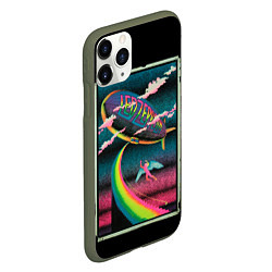 Чехол iPhone 11 Pro матовый Led Zeppelin: Colour Fly, цвет: 3D-темно-зеленый — фото 2