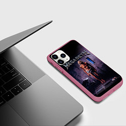 Чехол iPhone 11 Pro матовый Megadeth: Madness, цвет: 3D-малиновый — фото 2