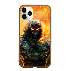 Чехол iPhone 11 Pro матовый Disturbed: Monster Flame, цвет: 3D-коричневый